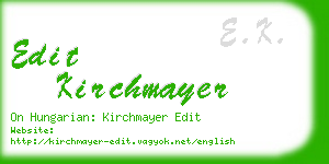 edit kirchmayer business card